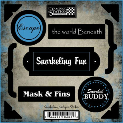 Stamping Station - Snorkeling Antique Stickers